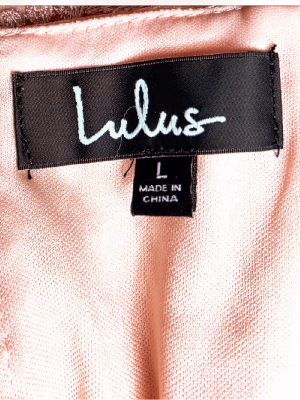 Lulus Sequin Fringe Lace Up Back Mini Dress Peach Blush NWT L - Picture 5 of 12